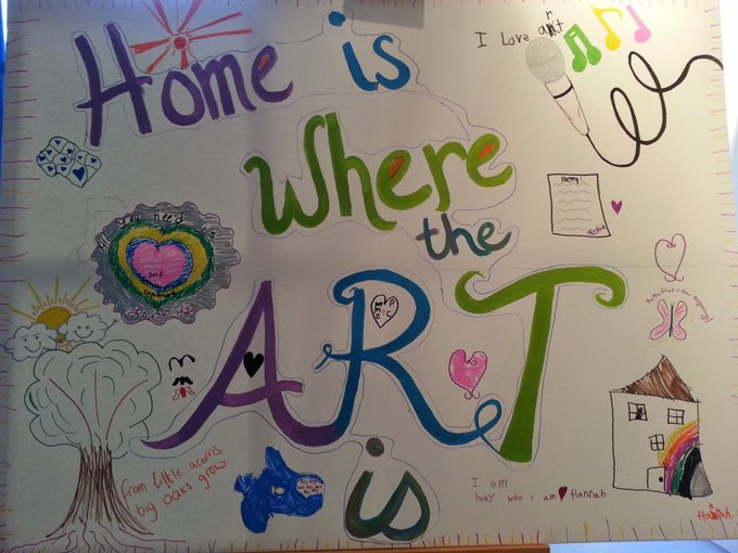 Cover photo for "Project Create offers art therapy to DC youth" article. (Text) Home is where the ART is